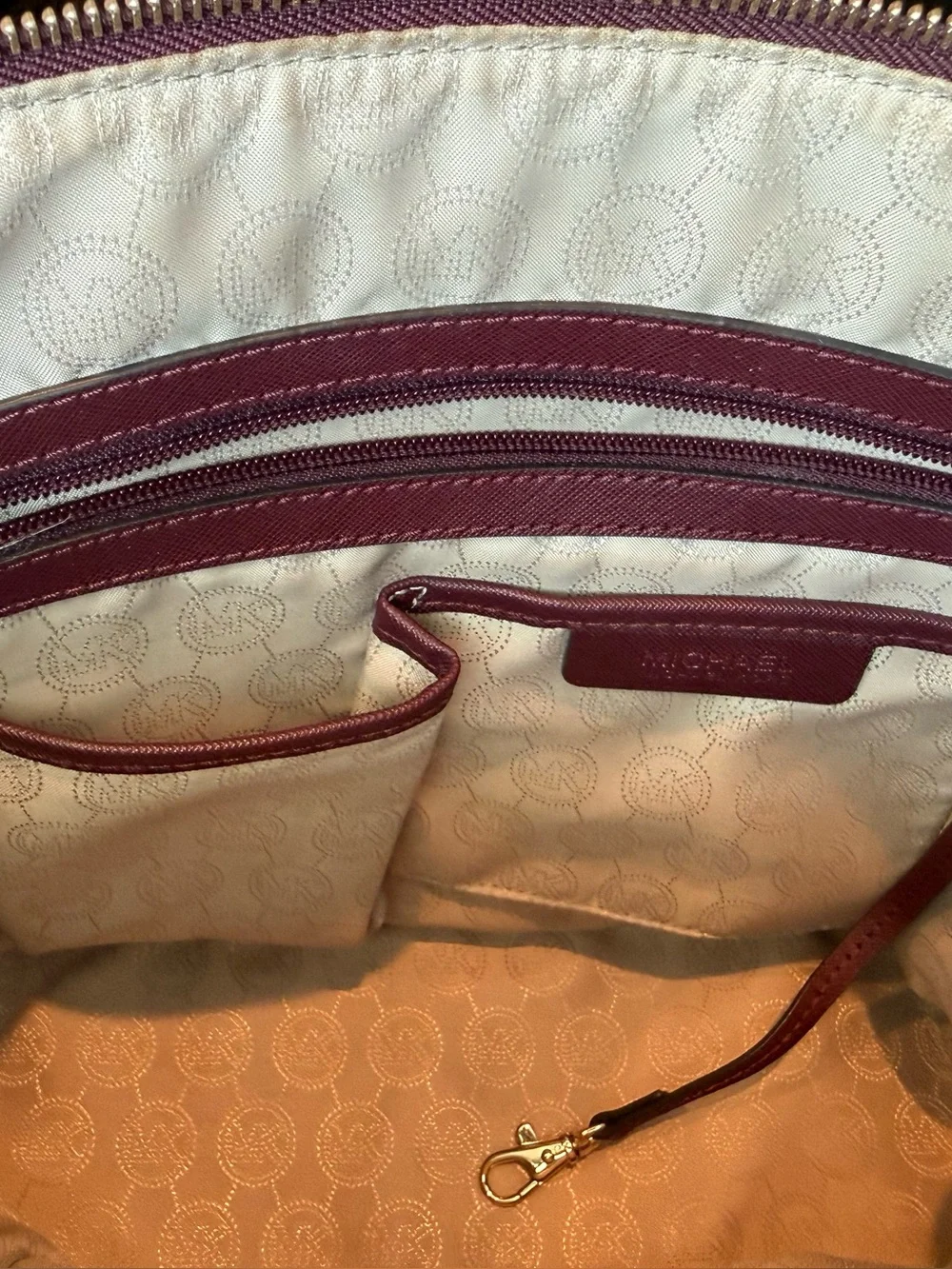 Michael Kors Charlotte Saffiano Top Zip Tote Bag